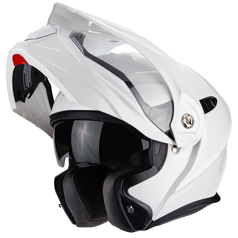 Preklopna enduro kaciga Scorpion ADX-1 Čvrsta biserno bijela