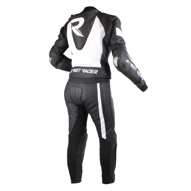 Žensko Street Racer Fusion motociklističko odijelo crno-bijelo-sivo rasprodaja