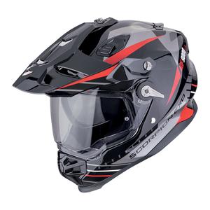 Enduro kaciga Scorpion ADF-9000 Air Feat crna-srebrna-crvena