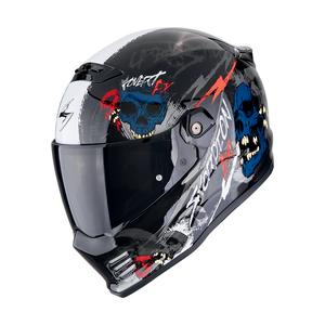 Scorpion COVERT FX SKULLZ integralna motociklistička kaciga crno-sivo-crvena