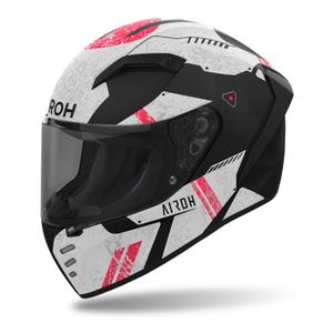 Integrirana motociklistička kaciga Airoh CONNOR Omega mat bijelo-crvena