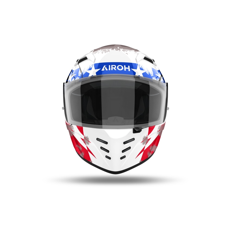 Integrirana motociklistička kaciga Airoh CONNOR Nation bijelo-crveno-plava