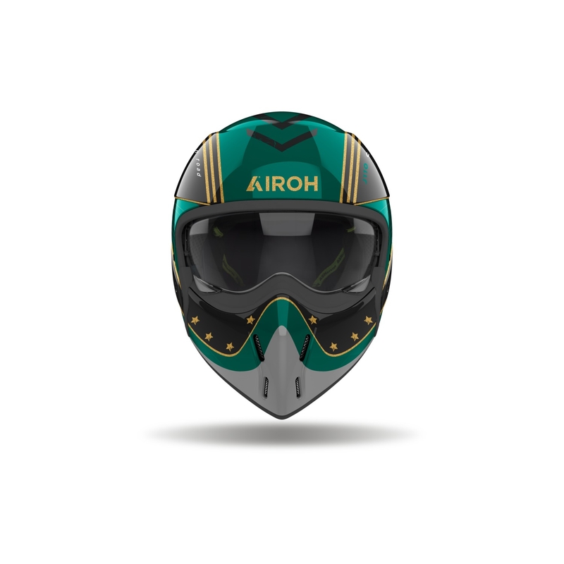 Modularna motociklistička kaciga Airoh J110 Command sjajno zelena