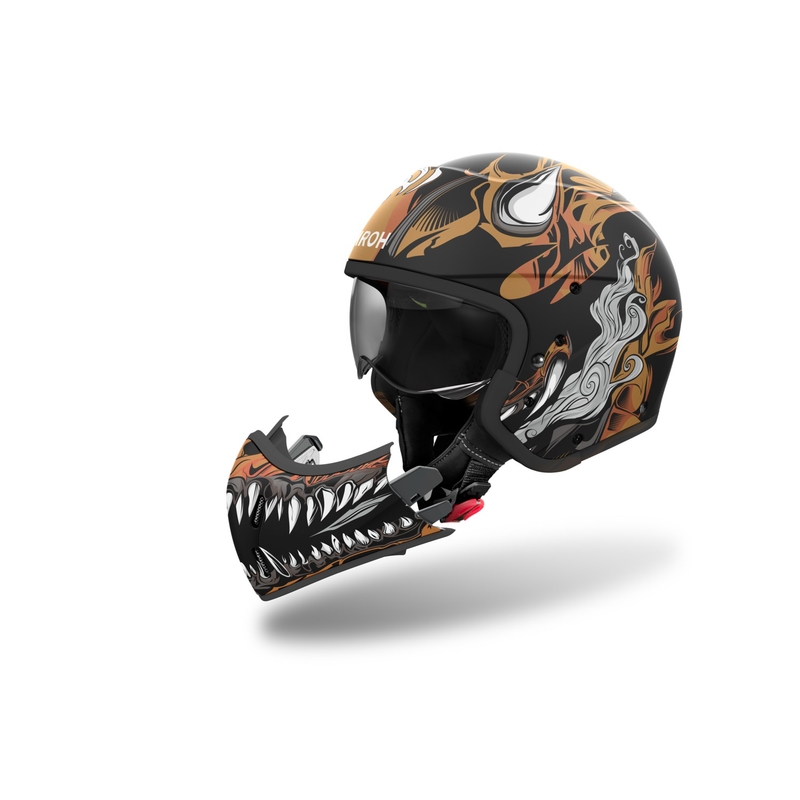 Modularna motociklistička kaciga Airoh J110 Oni Matte Black