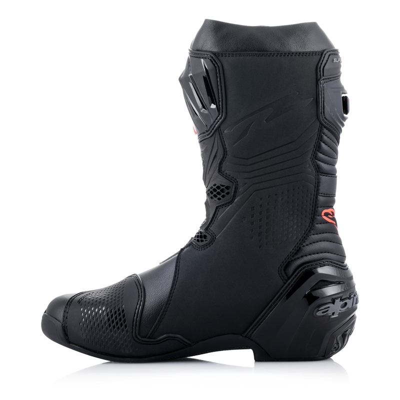 Alpinestars Supertech R motorističke čizme crno-bijele-fluo crvene-fluo žute