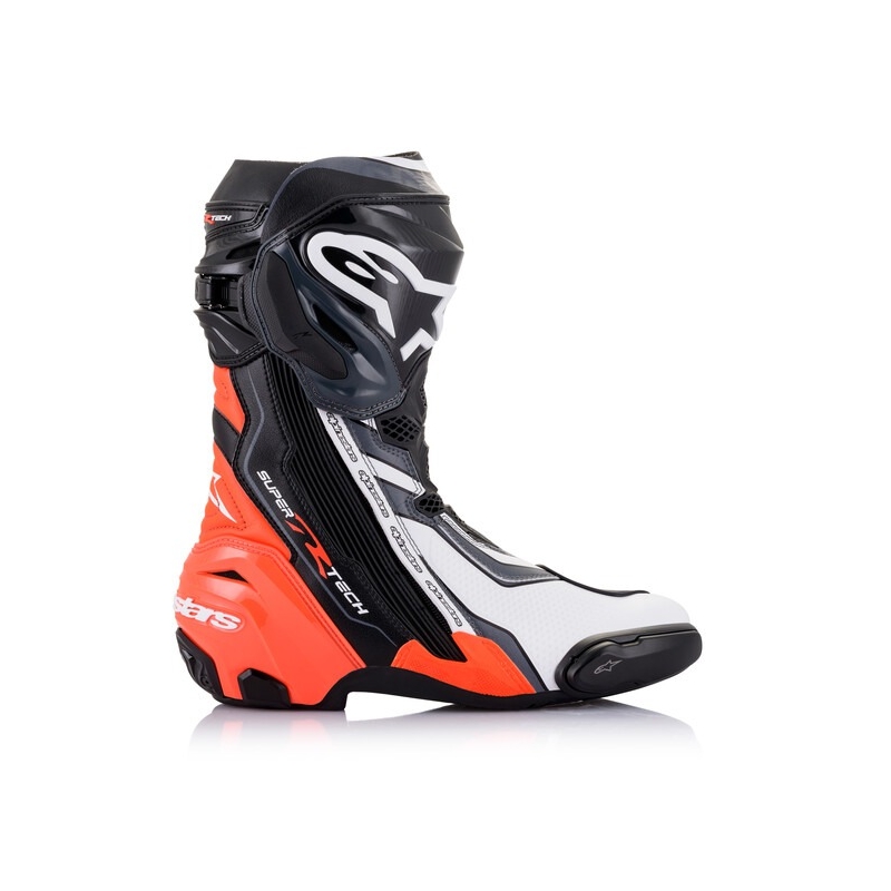 Alpinestars Supertech R motorističke čizme crno-fluo crveno-bijelo-sive