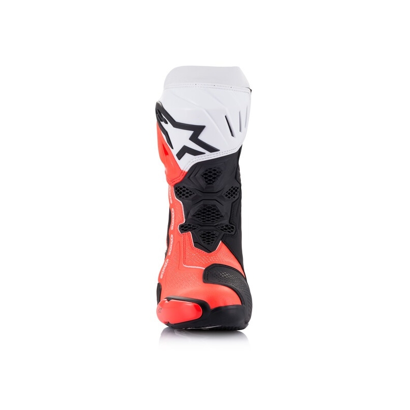 Alpinestars Supertech R Vented motociklističke čizme crno-bijele-fluo crvene