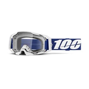 Naočale za motocross 100% ARmatic plave s prozirnim pleksiglasom