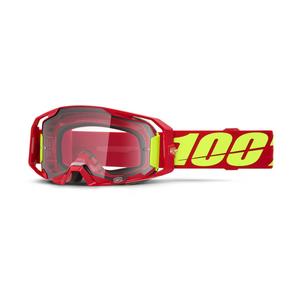 Motocross naočale 100% ARmatic crvene s prozirnim pleksiglasom