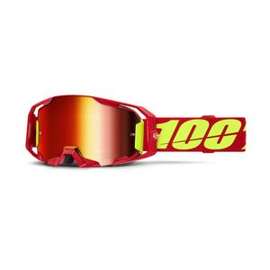 Motocross naočale 100% ARmatic crvene sa crvenim pleksiglasom