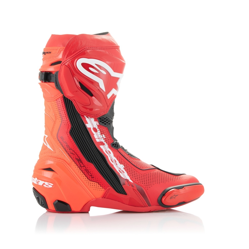 Alpinestars Supertech R Vented motociklističke čizme fluo crveno-crvene