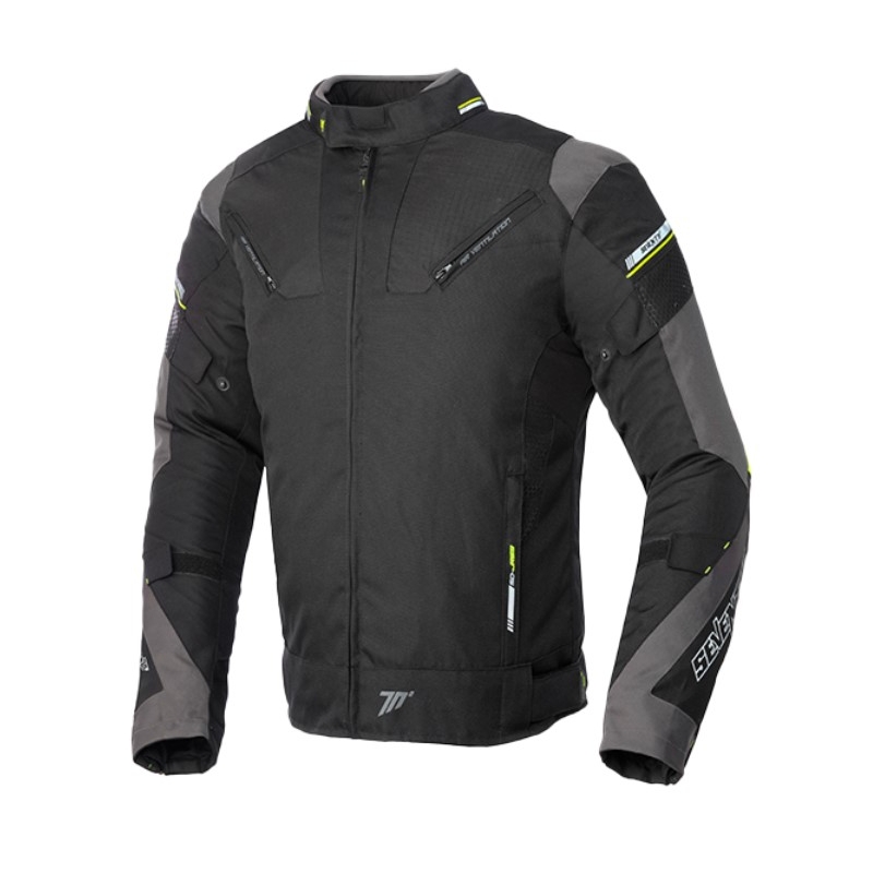 Motociklistička jakna SEVENTY DEGREES SD-JR69 crno-fluo žuta