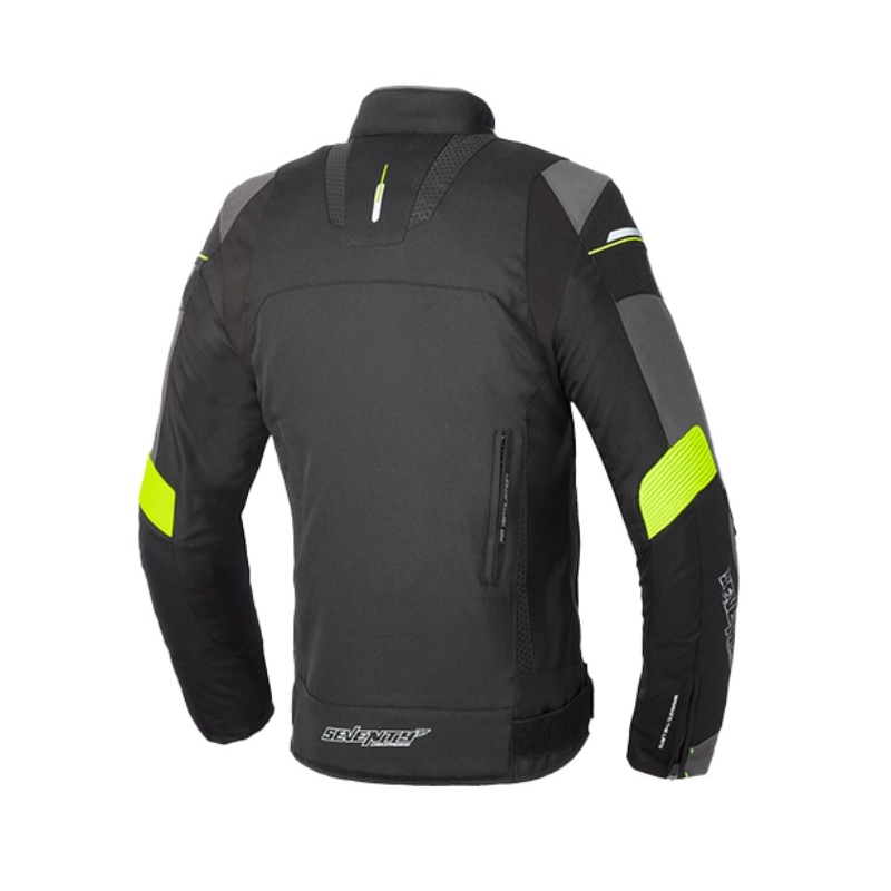 Motociklistička jakna SEVENTY DEGREES SD-JR69 crno-fluo žuta