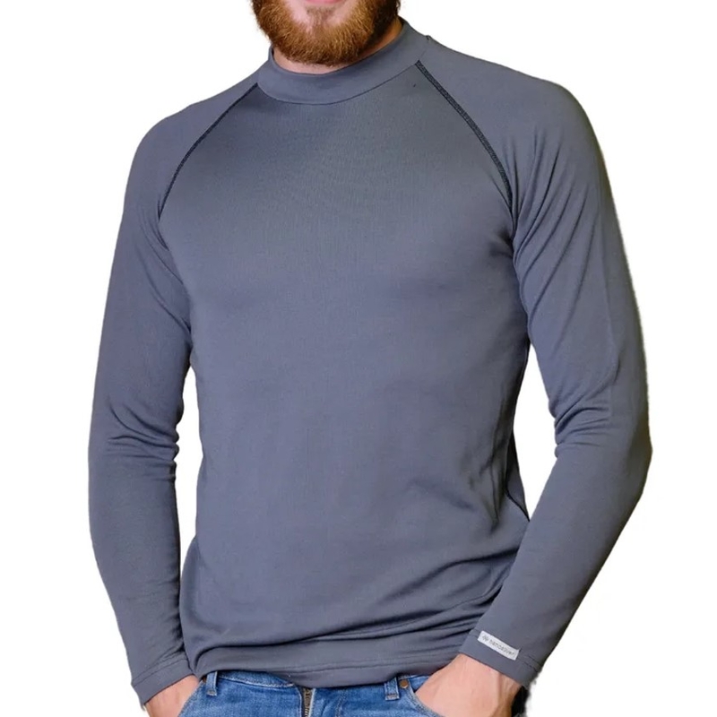 Muška termo majica nanosilver® Basic Merino siva