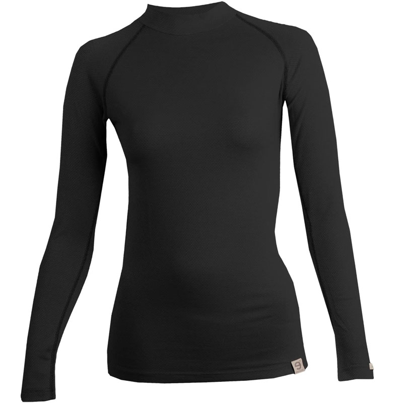 Ženska termo majica nanosilver® MERINO crna