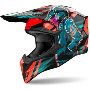 Airoh Wraaap Cyber 2024 Motocross kaciga Glossy Orange