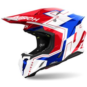 Motokrosová helma Airoh Twist 3 Dizzy 2024 modro-červená lesklá