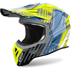 Motocross kaciga Airoh Aviator Ace 2 Stream 2024 sjajno žuta