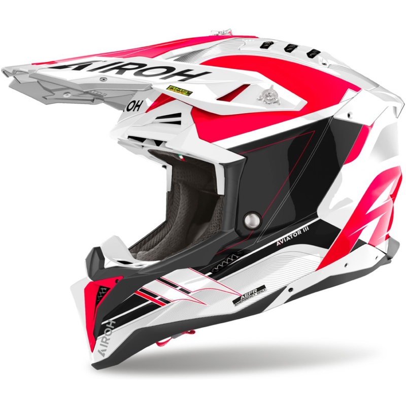 Airoh Aviator 3 Saber Motokros kaciga sjajno crvena