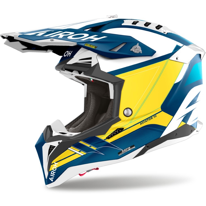 Airoh Aviator 3 Saber kaciga za motokros, mat plava