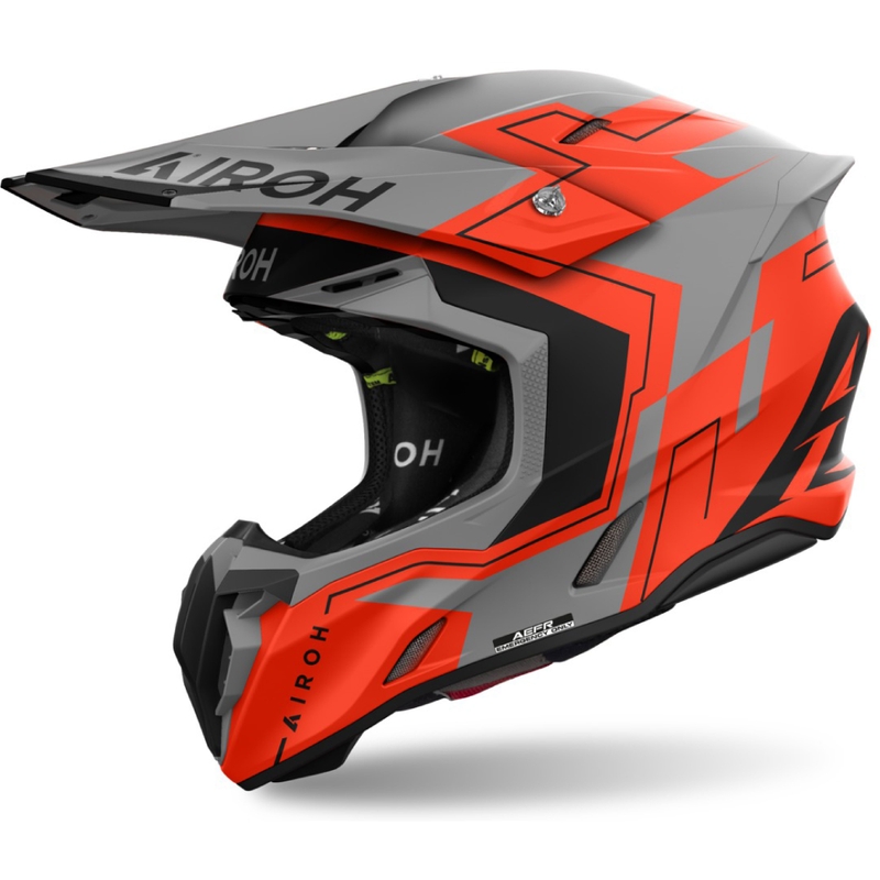 Motocross kaciga Airoh Twist 3 Dizzy mat fluo narančasta