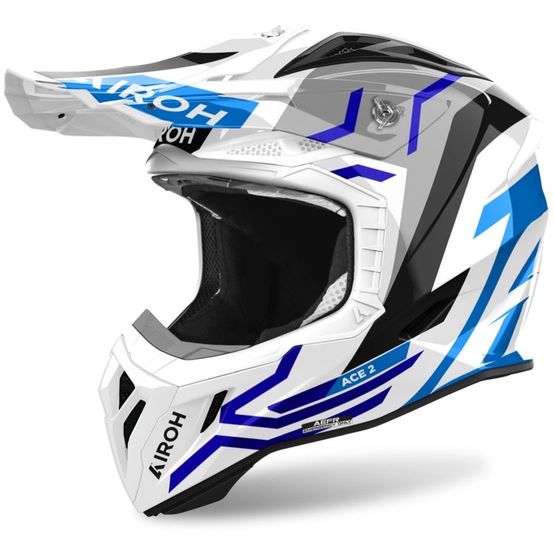 Motokros kaciga Airoh Aviator Ace 2 Ground sjajno plava