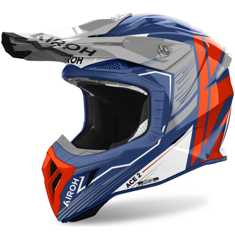 Airoh Aviator Ace 2 Engine motocross kaciga sjajno plava
