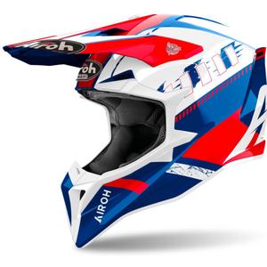 Airoh Wraaap Feel 2024 motocross kaciga sjajna plavo-crvena
