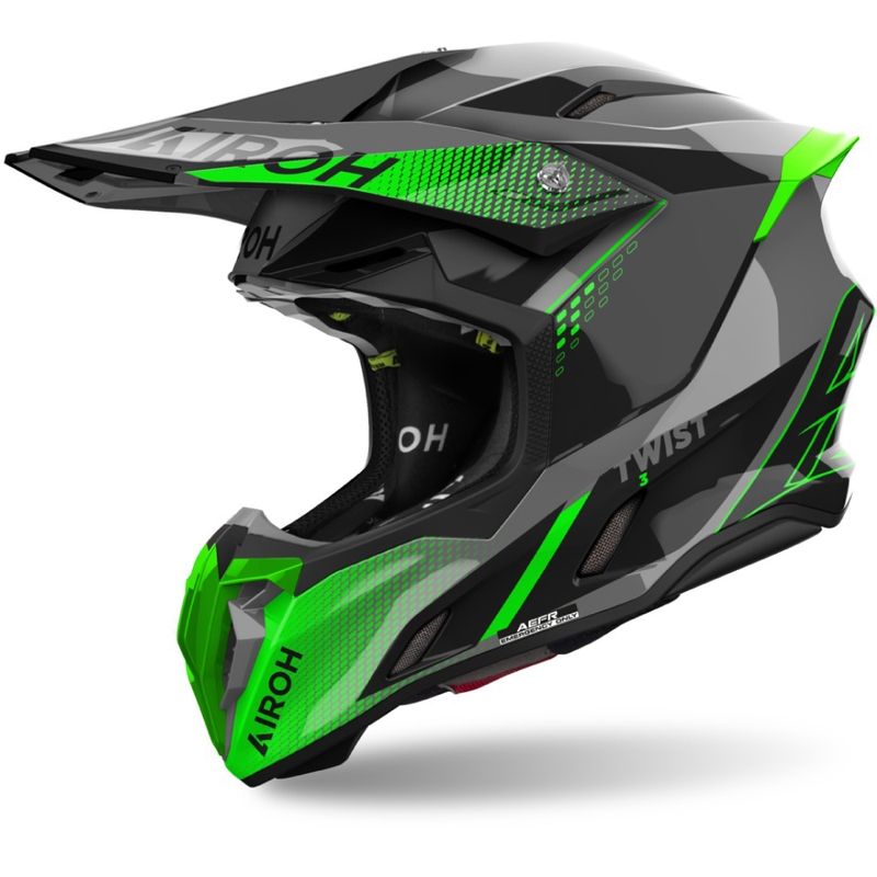 Motocross kaciga Airoh Twist 3 Shard sjajno zelena