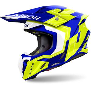 Motocross kaciga Airoh Twist 3 Dizzy sjajna plavo-žuta