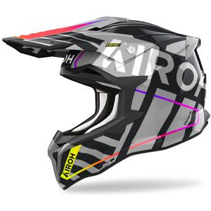 Sjajno siva kaciga za motocross Airoh Strycker Brave 2024 rasprodaja