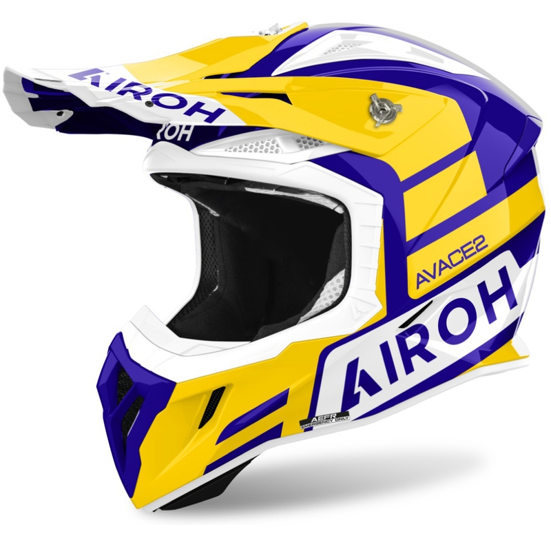 Kaciga za motokros Airoh Aviator Ace 2 Sake, sjajno žuta