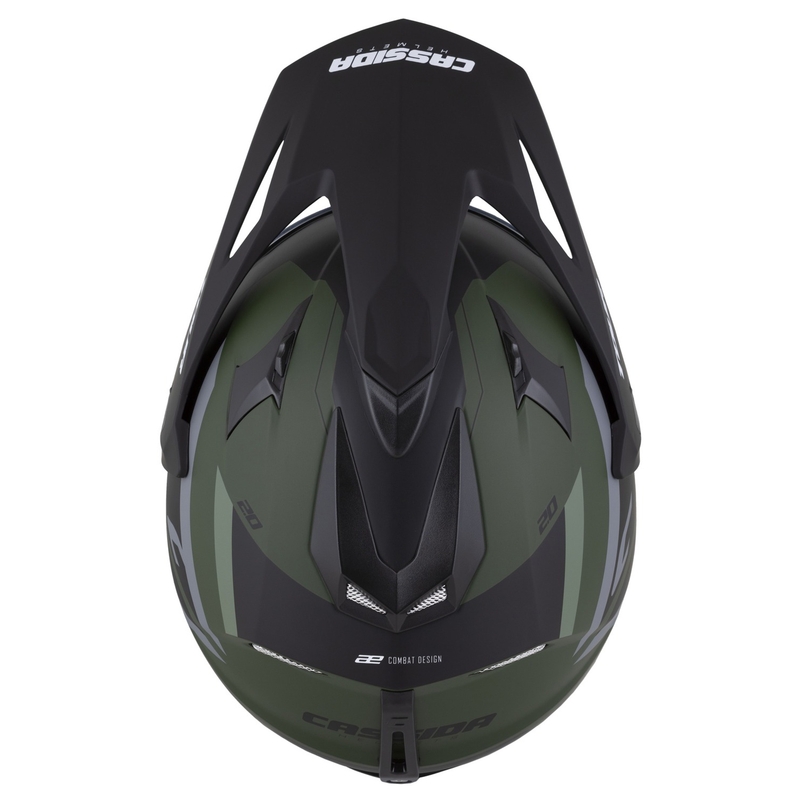 Enduro kaciga Cassida Tour 2.0 X-tra mat zeleno-sivo-crna s crnim mat vizirom