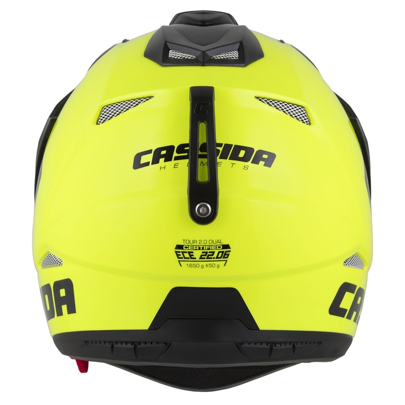 Enduro kaciga Cassida Tour 2.0 Dual fluo žuto-crno-crna s crnim mat vizirom