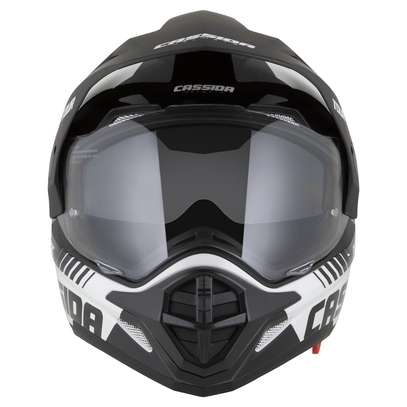 Enduro kaciga Cassida Tour 2.0 Dual bijelo-crna sa crnim mat vizirom