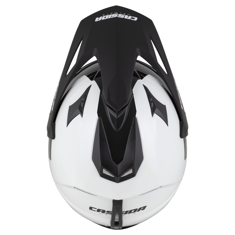 Enduro kaciga Cassida Tour 2.0 Dual bijelo-crna sa crnim mat vizirom