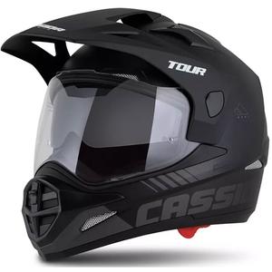 Enduro kaciga Cassida Tour 2.0 Dual mat crno-siva s mat crnim vizirom