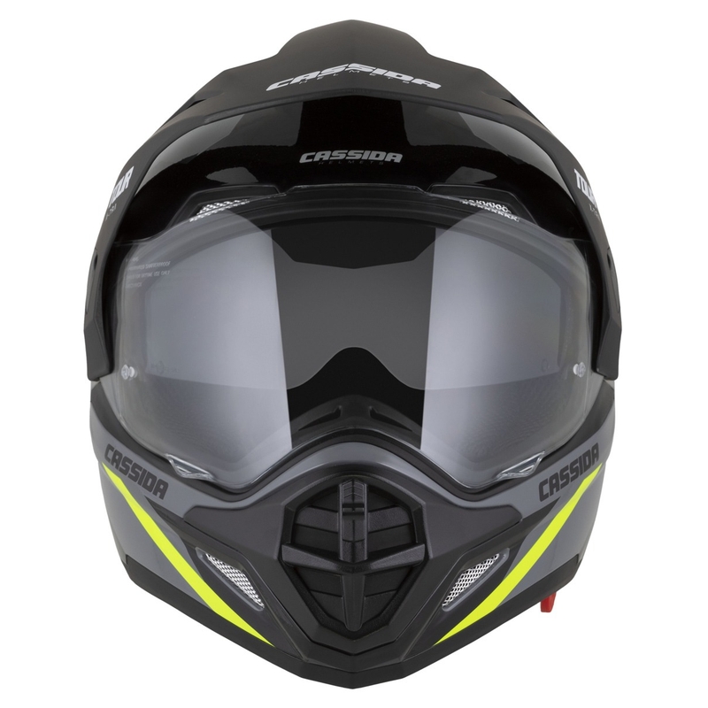 Enduro kaciga Cassida Tour 2.0 X-tra sivo-fluo žuto-crna s crnim mat vizirom