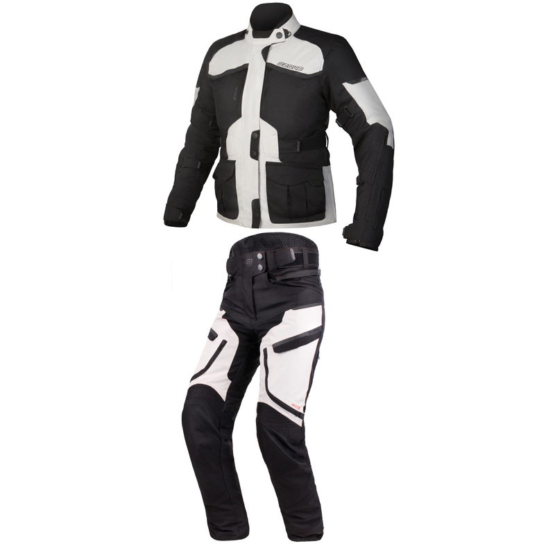 Dámská kombinéza na motorku Ozone Explorer II šedo-černá výprodej