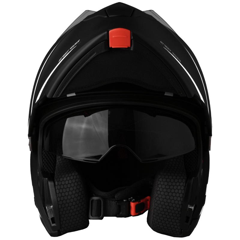Motociklistička kaciga na preklop Street Racer Fury mat crno-bijela