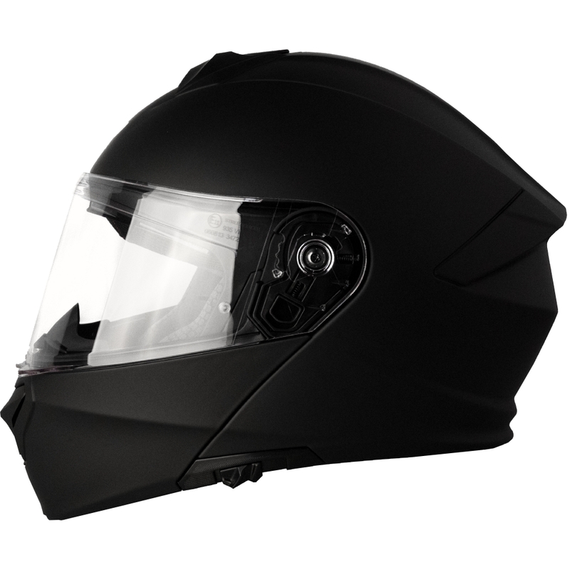 Street Racer Fury preklopna motociklistička kaciga, mat crna