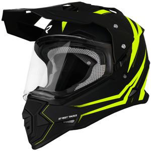 Enduro motociklistička kaciga Street Racer Ignite mat crno-fluo žuta
