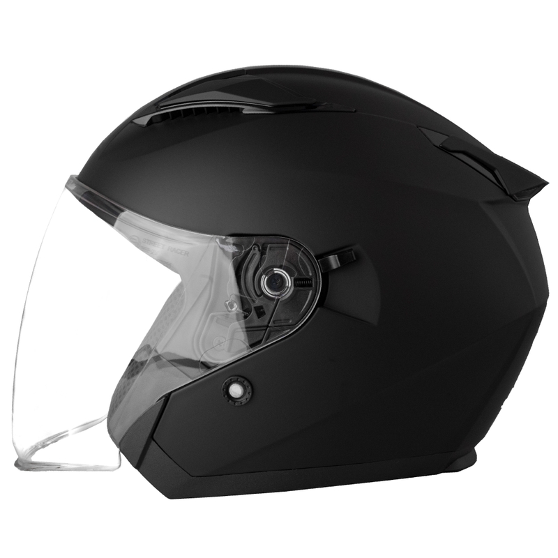 Otvorena motociklistička kaciga Street Racer Sonic mat crna