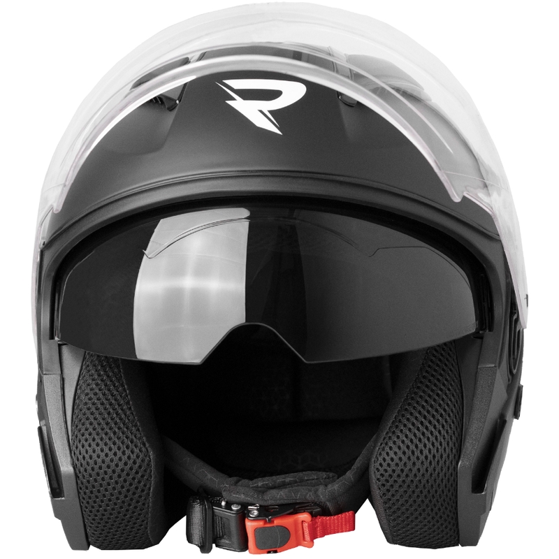 Otvorena motociklistička kaciga Street Racer Sonic mat crno-crvena