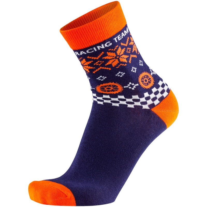 Red Bull KTM Winter plavo-narančaste čarape