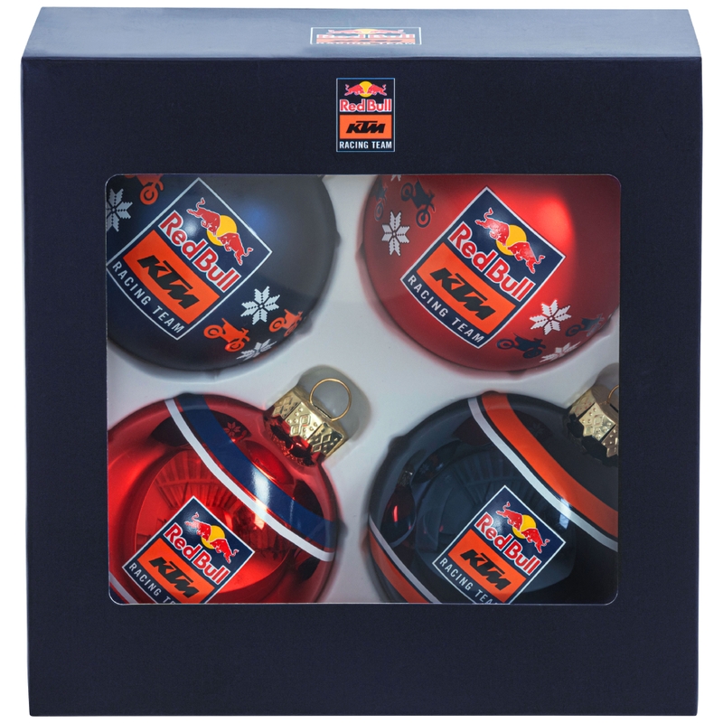 Božićne pljoske Red Bull KTM Decoration Set plavo-narančaste