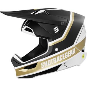 Motocross kaciga Shot Race Mythic mat crno-zlatna