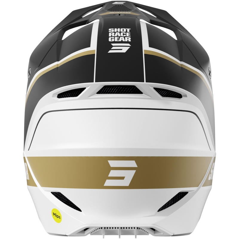 Motocross kaciga Shot Race Mythic mat crno-zlatna