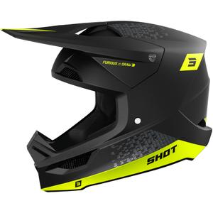 Motocross kaciga Shot Furious Draw fluo žuta