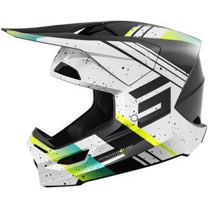 Motocross kaciga Shot Furious Mirage plavo-fluo žuta